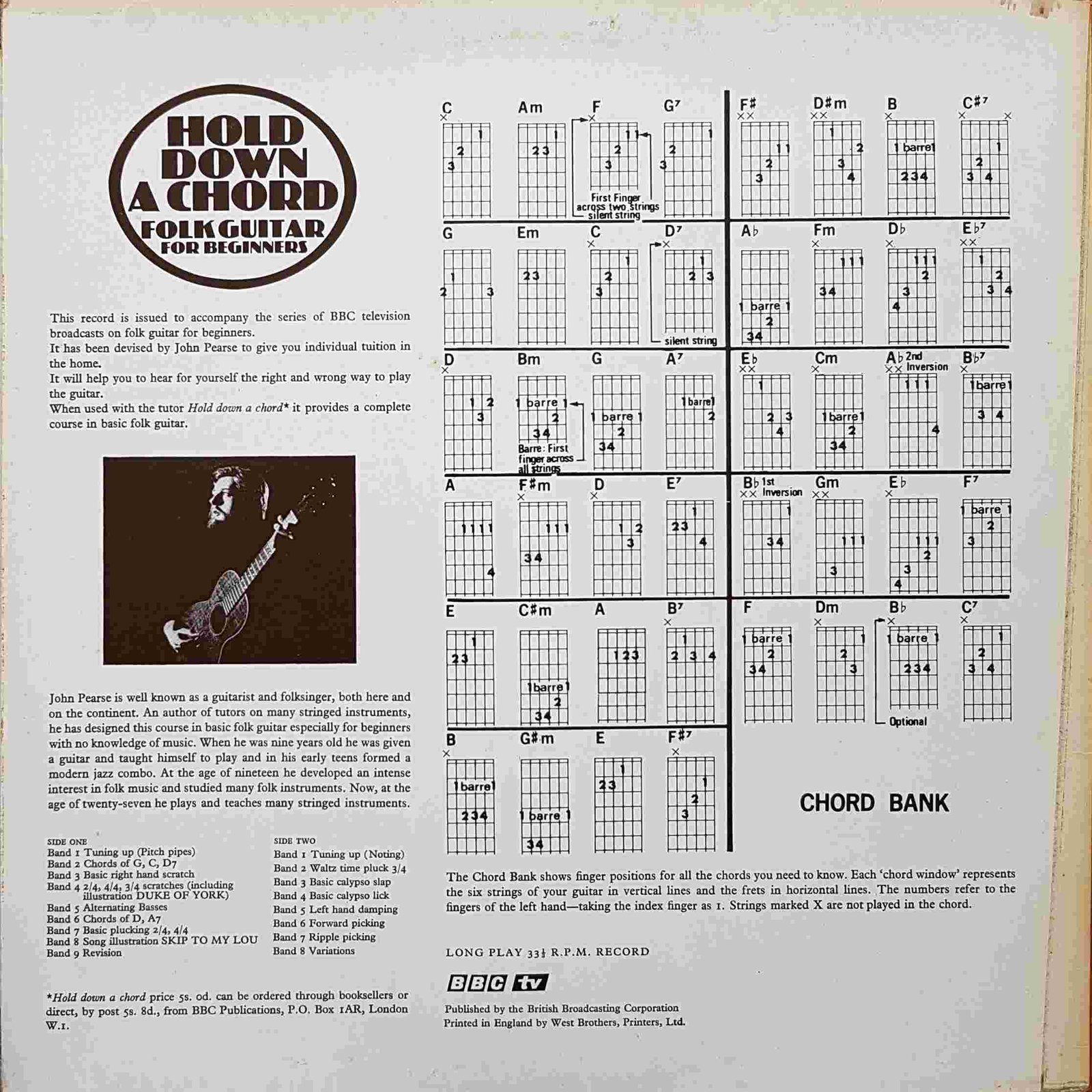 Picture of OP 117/118 Hold down a chord by artist John Pearse from the BBC records and Tapes library